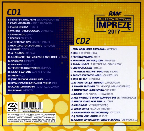 RMF FM Najlepsza Muzyka Na Imprezę 2017 [2CD]