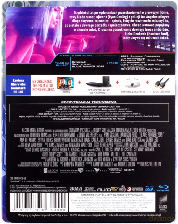 Blade Runner 2049 3D (steelbook) (edycja limitowana) [Blu-Ray 3D]+[Blu-Ray]