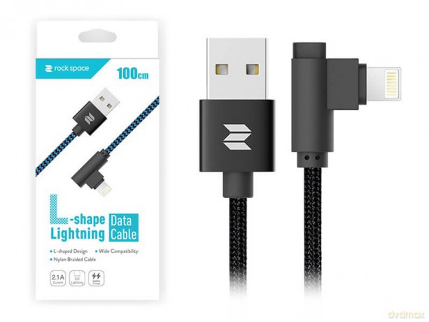 Kabel USB L-shape Lightning do iPhone 100 cm (Rock)