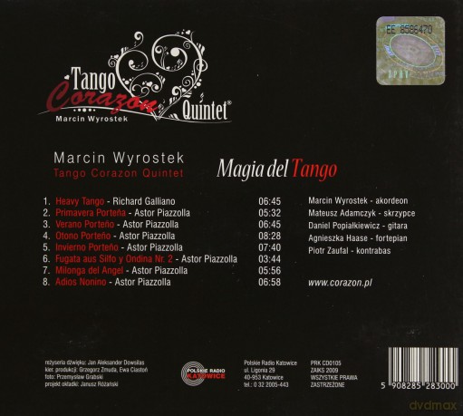 Marcin Wyrostek & Tango Corazon Quintet: Magia del Tango (digipack) [CD]