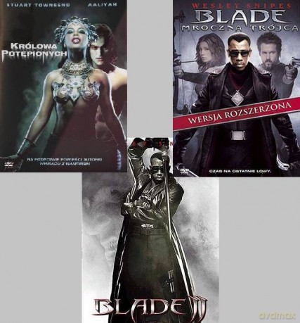 Wampiry - mroczna kolekcja 1: Królowa potępionych / Blade 2. Wieczny Łowca / Blade 3. Mroczna Trójca BOX [4DVD]