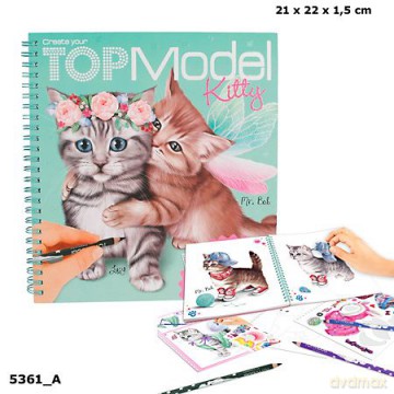 Kolorowanka z naklejkami kitty topmodel
