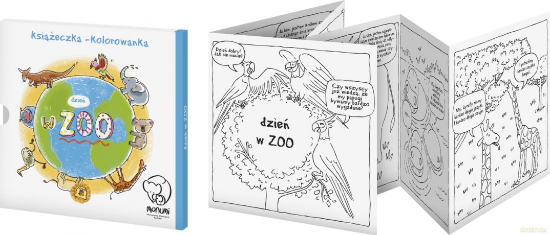Książeczka kolorowanka. Dzień z zoo [KSIĄŻKA]
