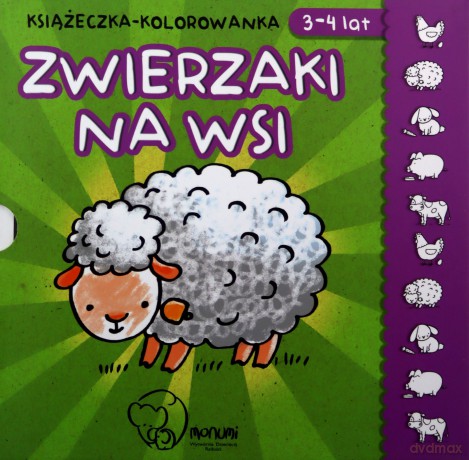 Książeczka kolorowanka. Zwierzaki na wsi [KSIĄŻKA]
