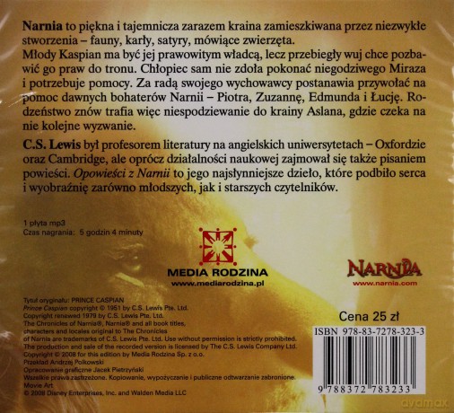 Opowieści z Narnii: Książę Kaspian (digipack) [AUDIOBOOK] [CD-Mp3]