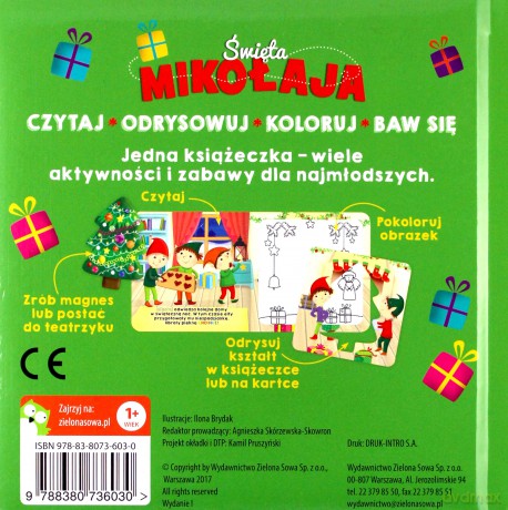Święta Mikołaja. Książka z szablonami [KSIĄŻKA]