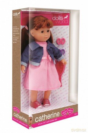 Lalka 41 cm Catherine ciemne włosy, jeans