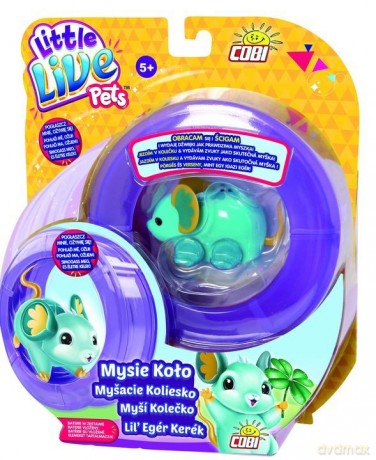 Little Live Pets Myszka z kołowrotkiem, Szczęściara [FIGURKA]
