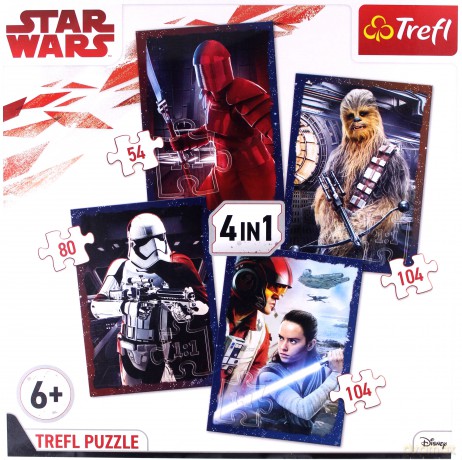 TREFL 4w1 Star Wars 8 (Gwiezdne Wojny) (34277) [PUZZLE]