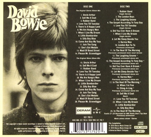 David Bowie: David Bowie Deluxe Edition (digipack) [2CD]