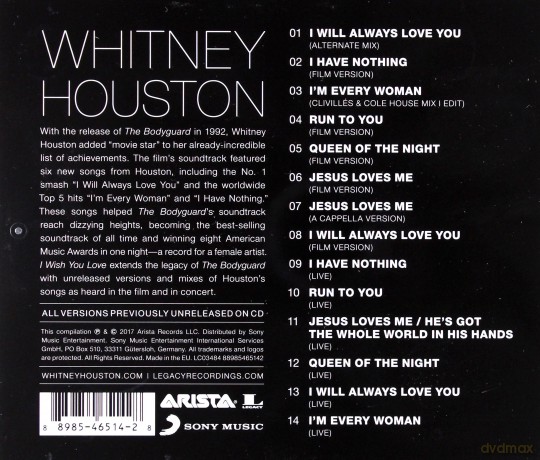 Whitney Houston: I Wish You Love: More From The Bodyguard [CD]
