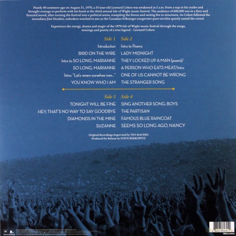 Leonard Cohen: Leonard Cohen Live at the Isle of Wight 1970 [2xWinyl]