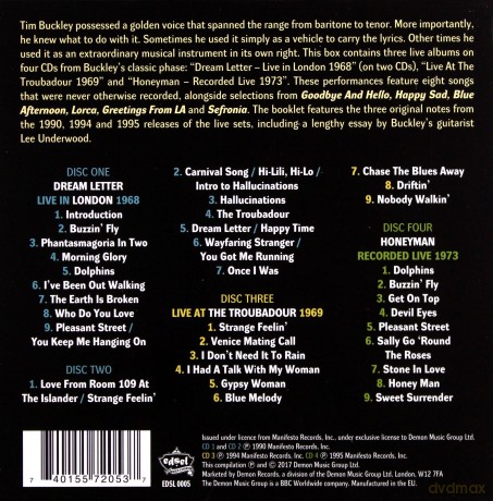 Tim Buckley: Live Anthology [4CD]