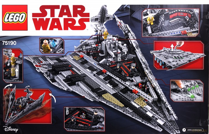 LEGO Star Wars - Niszczyciel gwiezdny Najwyższego Porządku (Gwiezdne Wojny) (75190) [KLOCKI]