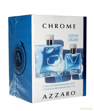 Azzaro Chrome Men Zestaw prezentowy (woda toaletowa 100 ml+woda toaletowa 30 ml)