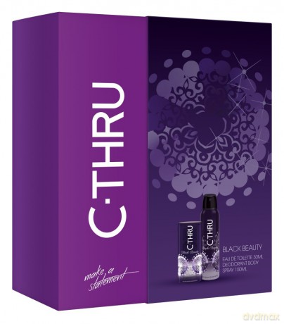 C-THRU Black Beauty Zestaw prezentowy (woda toaletowa 30 ml i dezodorant spray 150 ml)