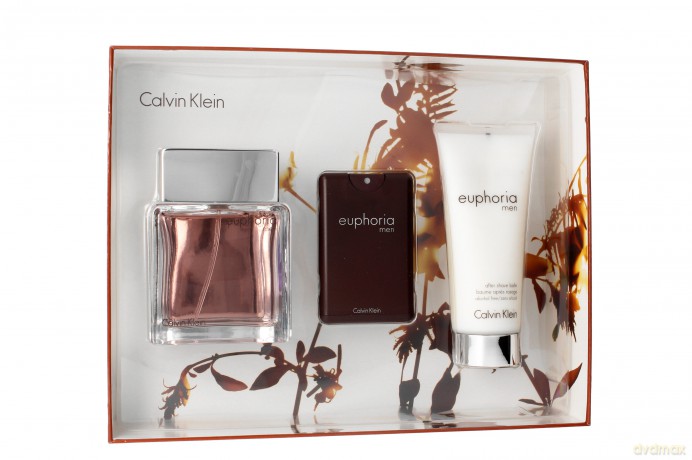 Calvin Klein Euphoria Men Zestaw prezentowy (woda toaletowa 100 ml + woda toaletowa 20 ml+balsam po goleniu 100 ml)