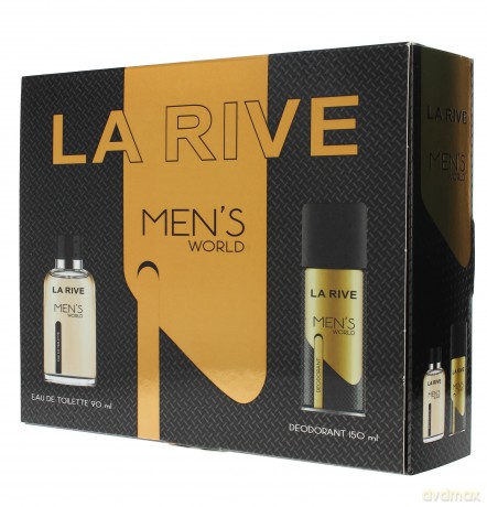 La Rive for Men Men's World Zestaw prezentowy (woda toaletowa 90 ml+deo spray 150 ml)