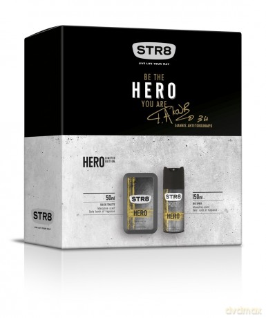 STR 8 Hero Zestaw prezentowy (dezodorant spray 150 ml+woda toaletowa 50 ml)