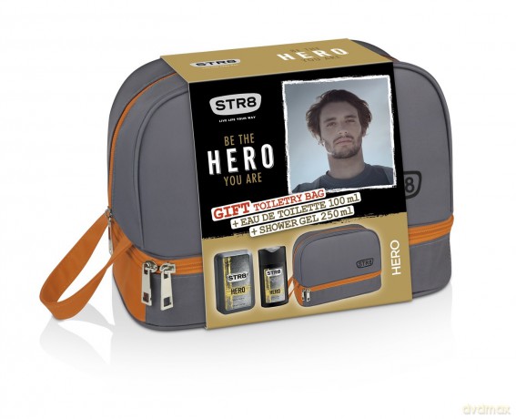 STR 8 Hero Zestaw prezentowy (woda toaletowa 100 ml+żel pod prysznic 250 ml+kosmetyczka)