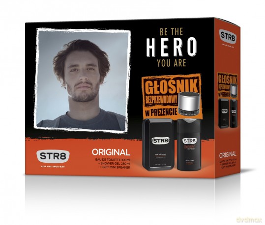 STR 8 Original Zestaw prezentowy (woda toaletowa 100 ml+żel pod prysznic 250 ml+głośnik)