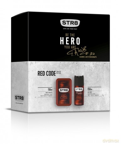 STR 8 Red Code Zestaw prezentowy (dezodorant spray 150 ml+woda toaletowa 50 ml)