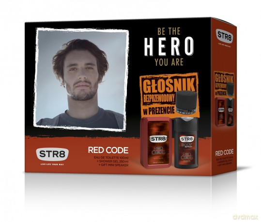 STR 8 Red Code Zestaw prezentowy (woda toaletowa 100 ml+żel pod prysznic 250 ml+głośnik)