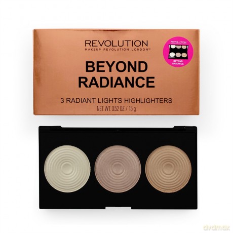Makeup Revolution Beyond Radiance Zestaw 3 rozświetlaczy do twarzy 15 g