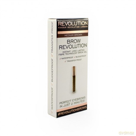 Makeup Revolution Brow Revolution Żel do brwi Medium Brown 3.8 g