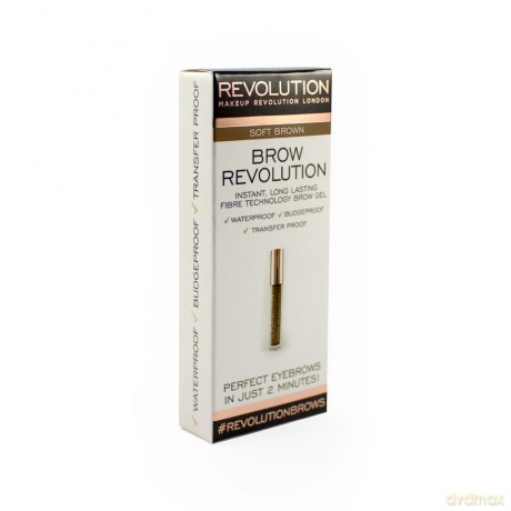 Makeup Revolution Brow Revolution Żel do brwi Soft Brown 3.8 g