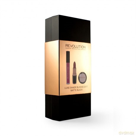 Makeup Revolution Luxe Shade Blocks 2017 Zestaw kosmetyków do makijażu Matte Black 1op.