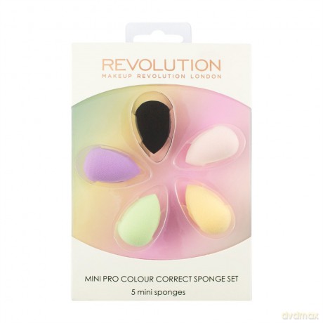 Makeup Revolution Mini Pro Colour Correct Sponge Set Zestaw mini gąbek do makijażu 1op.