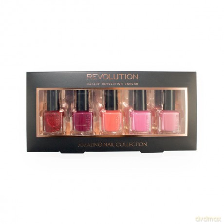 Makeup Revolution Nail Collection Zestaw lakierów do paznokci Tropical Island 1op.-5 szt