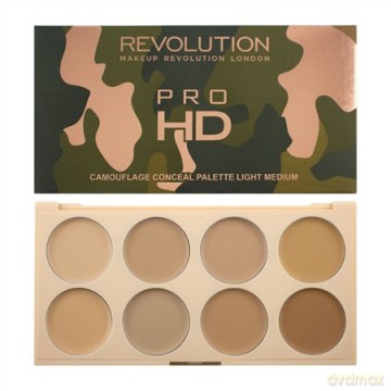 Makeup Revolution Pro HD Camouflage Palette Zestaw do konturowania twarzy Light Medium 10 g