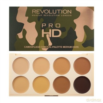 Makeup Revolution Pro HD Camouflage Palette Zestaw do konturowania twarzy Medium Dark 10 g