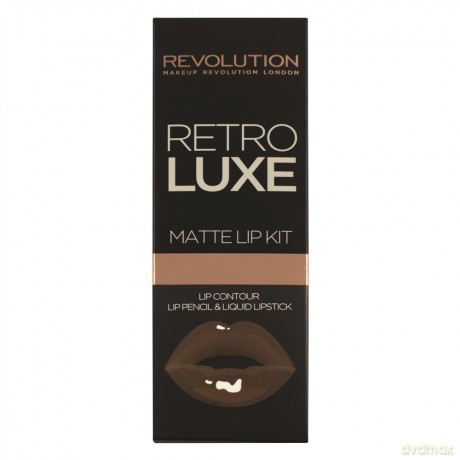 Makeup Revolution Retro Luxe Matte Lip Kits Zestaw do ust (konturówka +błyszczyk) glory 1op.