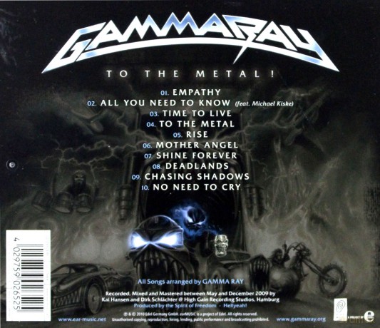 Gamma Ray: To The Metal! [CD]