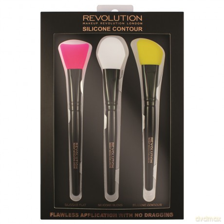 Makeup Revolution Silicone Contour Zestaw Pędzli silikonowych do konturowania 1op.-3 szt