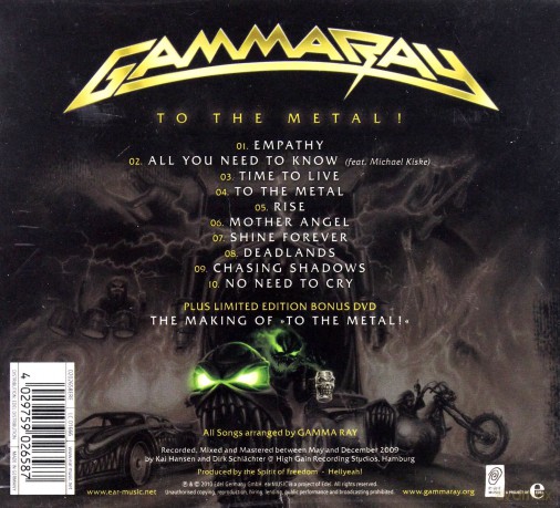 Gamma Ray: To The Metal! [CD]+[DVD]