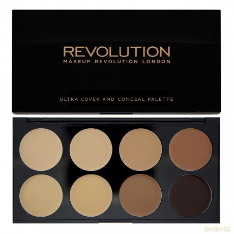 Makeup Revolution Ultra Cover and Concealer Palette Korektory Medium-Dark 10 g