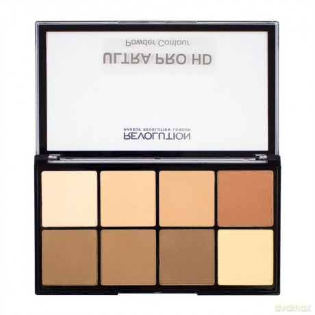 Makeup Revolution Ultra Pro HD Powder Contour Light-Medium Zestaw pudrów prasowanych 20 g