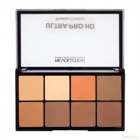 Makeup Revolution Ultra Pro HD Powder Contour Medium Dark Zestaw pudrów prasowanych 20 g