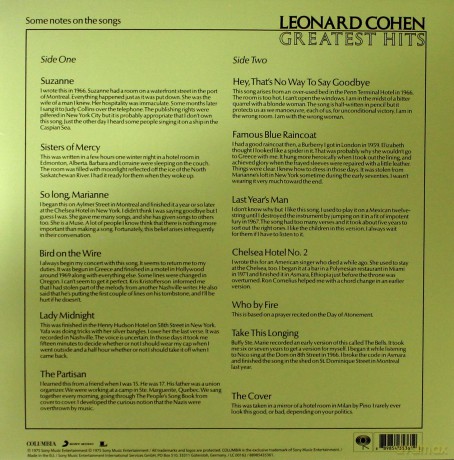 Leonard Cohen: Greatest Hits [Winyl]