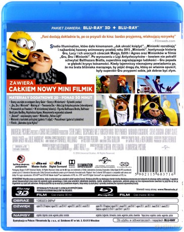 Gru, Dru i Minionki (Wydanie Specjalne) [Blu-Ray 3D]+[Blu-Ray]