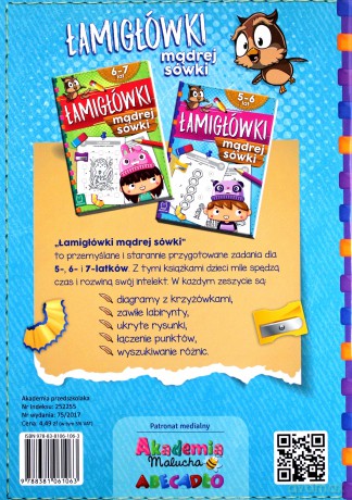 Łamigłówki mądrej sówki 5-6 lat [KSIĄŻKA]
