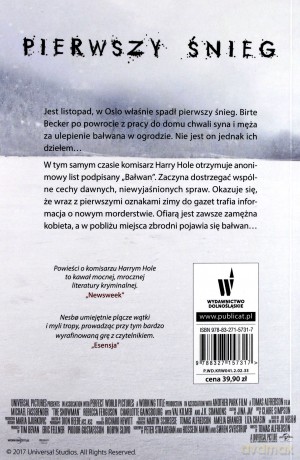 Pierwszy śnieg (okładka filmowa) - Jo Nesbo [KSIĄŻKA]