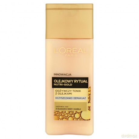 Loreal Dermo Nutri Gold Olejkowy Rytuał Tonik z olejkami do demakijażu 200 ml