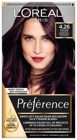 Loreal Farba Recital Preference 4.26 Tuscany burgundowy chłodny fiolet 1 op.