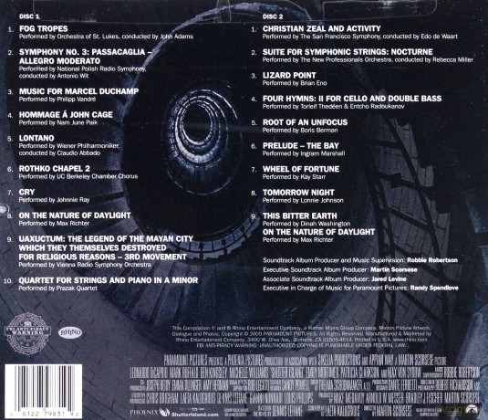 Shutter Island soundtrack (Wyspa Tajemnic) [2CD]