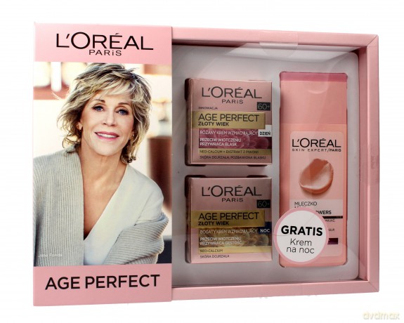 Loreal Zestaw prezentowy Age Perfect 60+ (krem na dzień 50 ml+krem na noc 50 ml+ mleczko 200 ml)